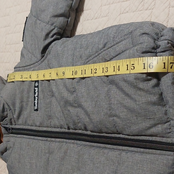 Timberland Gray Puffer Jacket with Hood - Picture 10 of 10
